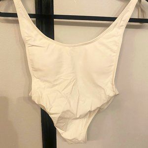 Zaful white onepiece swimsuit, small